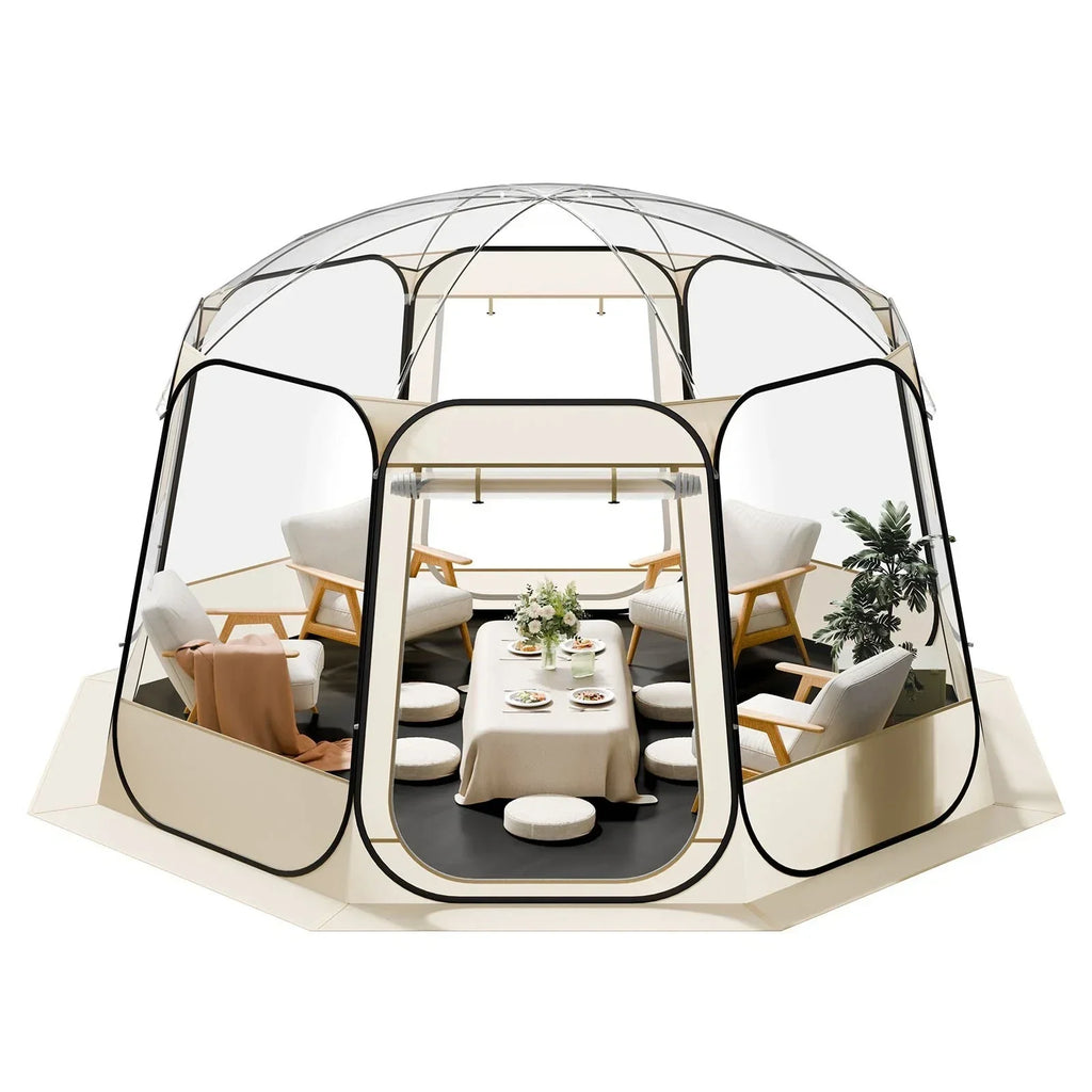 Pop Up Clear Bubble Sports Tent Weatherproof 10x9.2ft/11x10.2/12x11.1/15x13.8ft